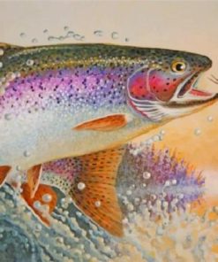 Rainbow Trout Fish Paint by numbers