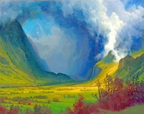 Albert Bierstadt Storm In The Mountains paint by number