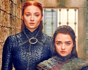 Sansa And Arya Stark paint by number
