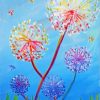Colorful Dandelions paint by numbers