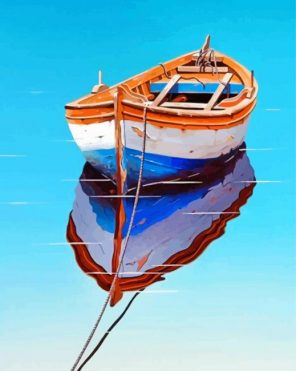 Skiff Water Reflection paint by numbers