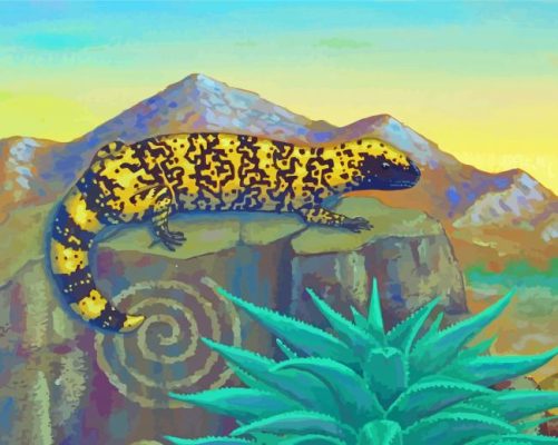 Aesthetic Gila Monster paint by number