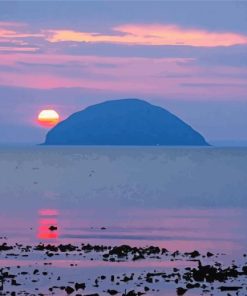 Ailsa Craig Seascape At Sunset paint by number