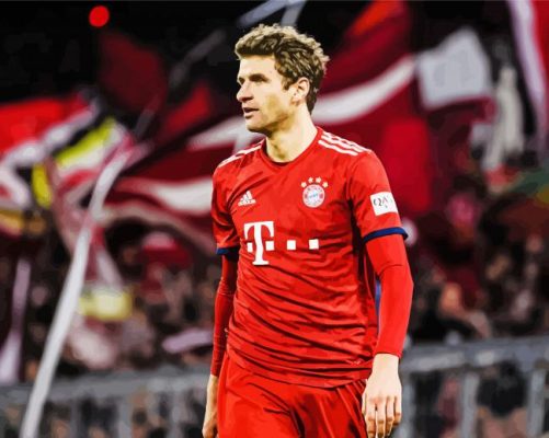 Footballer Thomas Muller Paint by number