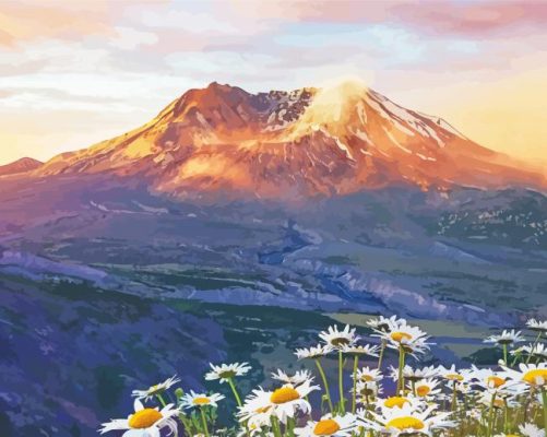 Mount St Helens Paint by number