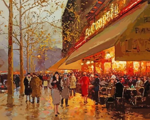 Street By Edouard Cortes Paint by number