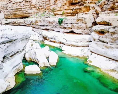 Wadi Ash Shab River paint by number