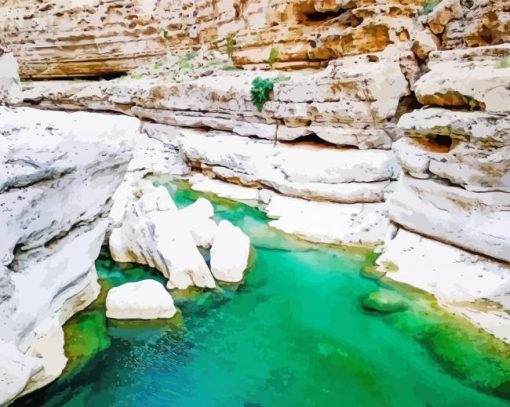 Wadi Ash Shab River paint by number