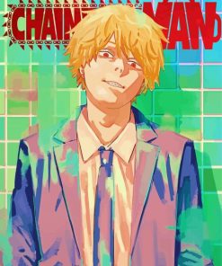 Aesthetic Chainsaw Man Paint by number