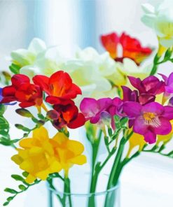Beautiful Freesias paint by number