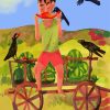 Child And Crows With Watermelon paint by number