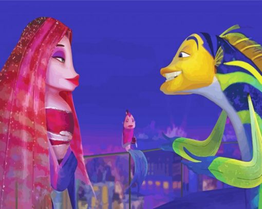 Oscar And Angie Shark Tale Paint by number
