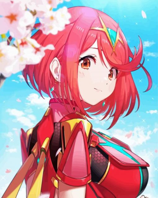 Pyra Xenoblade Character Paint by number