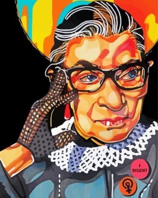 Ruth Bader Pop Art paint by number