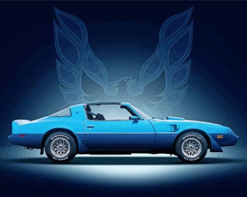 1979 Blue Pontiac Firebird paint by number