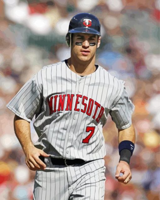 Aesthetic Joe Mauer paint by number