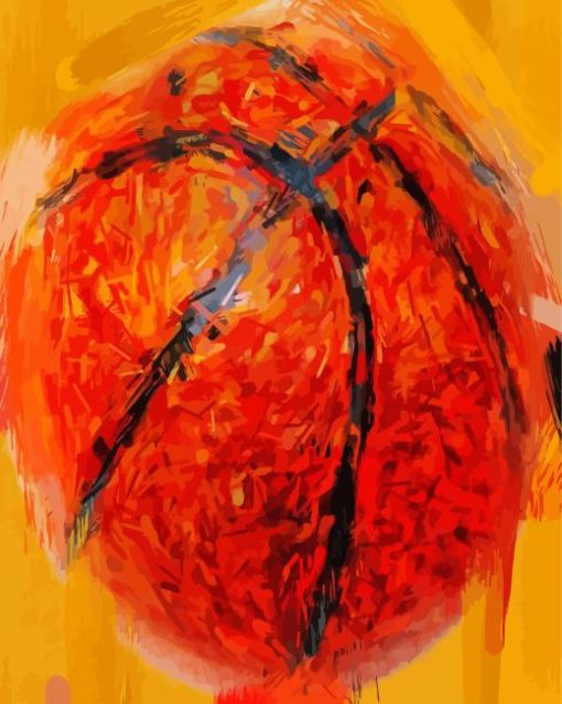 Abstract Basketball Ball paint by number