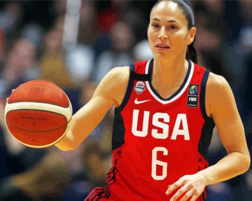 Aesthetic United States Women's National Basketball Player Paint by number