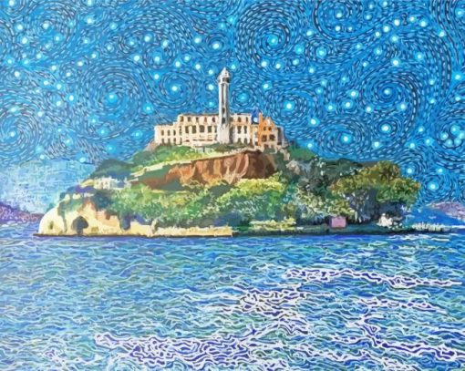 Alcatraz Island Art Paint by number