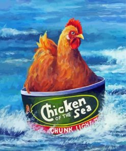 Beach Chicken Paint by number