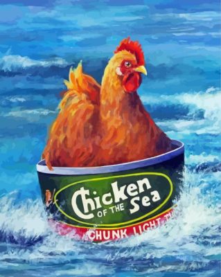 Beach Chicken Paint by number