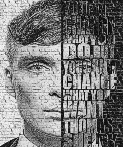 Black And White Thomas Shelby Peaky Blinders Paint by number