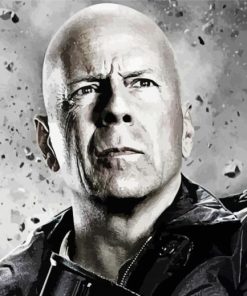 Black And White Bruce Willis paint by number