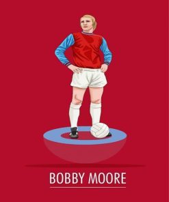 Bobby Moore Poster paint by number