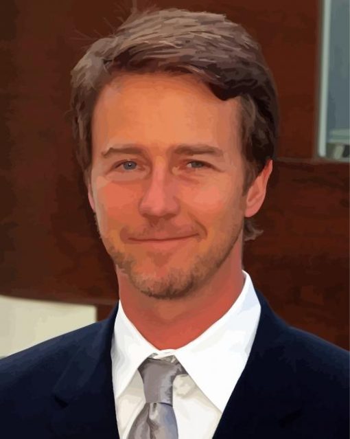 Classy Edward Norton paint by number