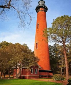Currituck Lighthouse paint by number