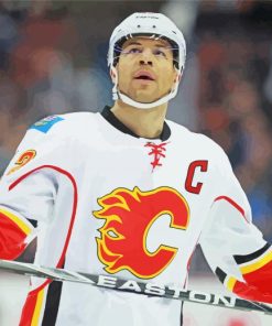 Calgary Flames Hockey Player paint by number