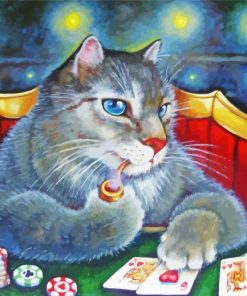 Cat Poker paint by number