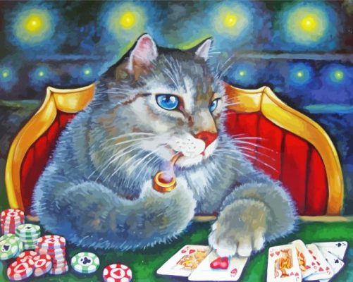 Cat Poker paint by number