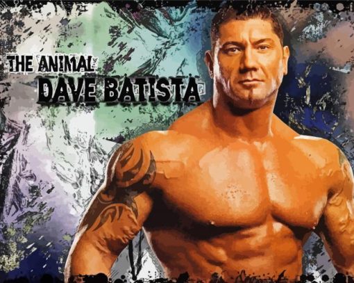 Dave Bautista WWE Fighter paint by number