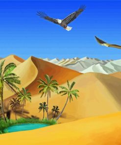 Eagle Birds In The Desert paint by number
