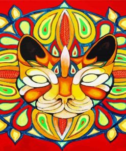Ginger Mandala Cat paint by number