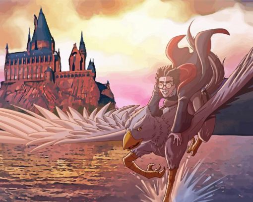 Illustration Buckbeak Harry Potter paint by number
