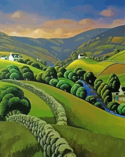 Irish Countryside Art Paint by number