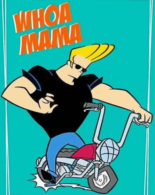 Johnny Bravo Cartoon Poster paint by number