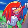 Knuckles The Echidna Hedgehog paint by number