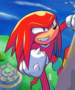 Knuckles The Echidna Hedgehog paint by number