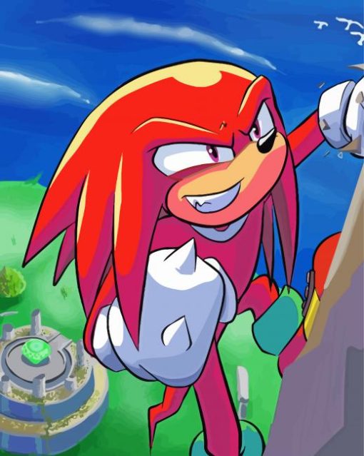 Knuckles The Echidna Hedgehog paint by number