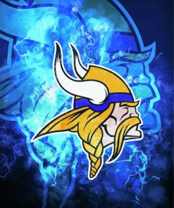 Minnesota Vikings Logo Lightning paint by number