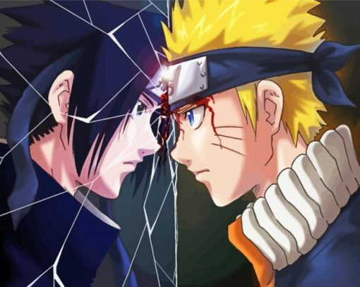 Naruto VS Sasuke Paint by number