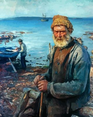 Old Fisherman paint by number