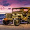 Old Jeep By Sea paint by number