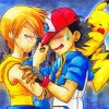 Pokemon Misty And Ash Characters Art paint by number