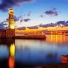 Rethymno Lighthouse At Night paint by number