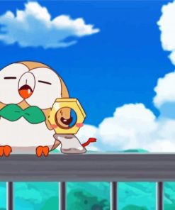 Rowlet Manga Anime paint by number