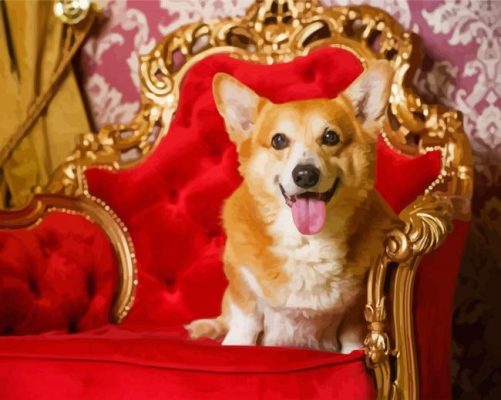 Royal Corgi Dog paint by number